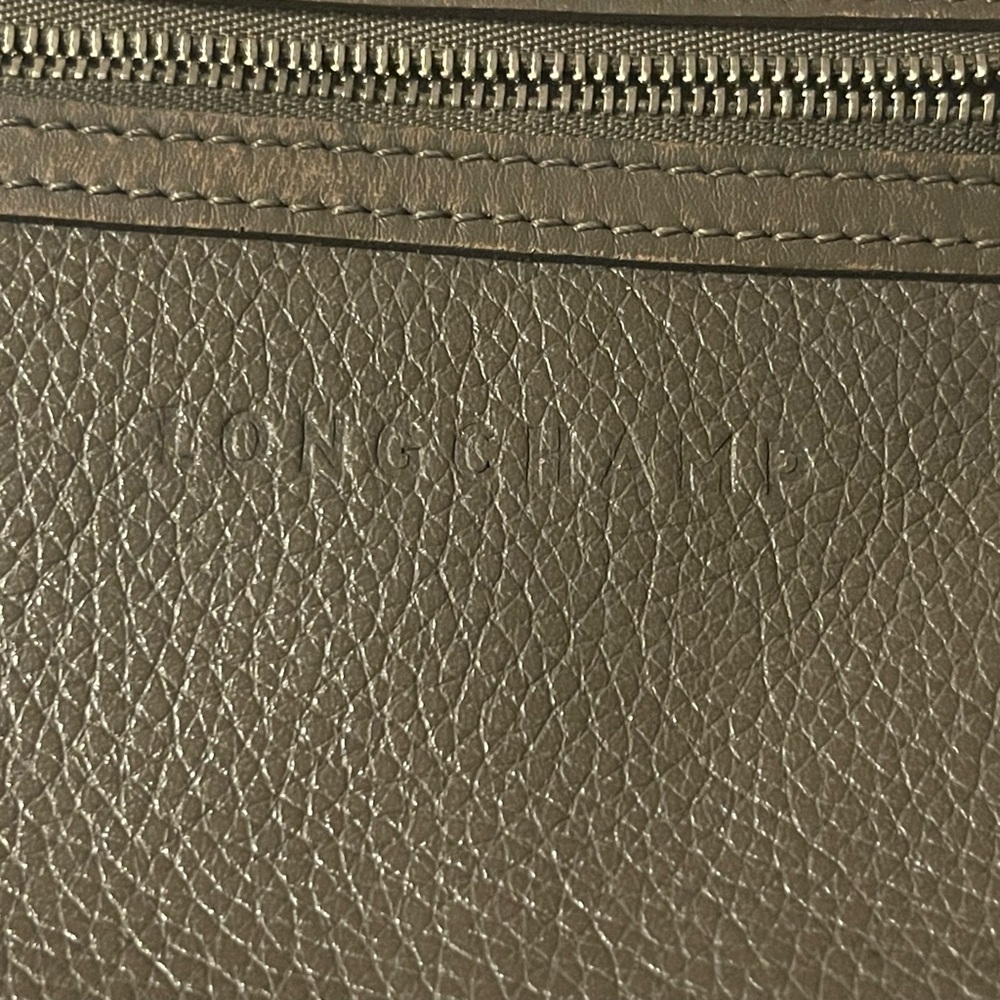 Longchamp Brown Two Way Pebbled Leather Handbag - Picture 9 of 12